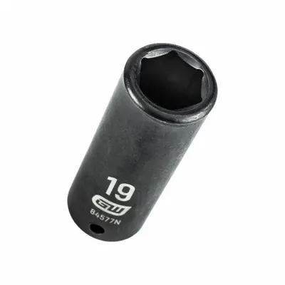 GEARWRENCH General Purpose Impact Sockets: 1/2 in Drive Size, Metric, 19 mm Socket Size - 1/2" Drive Impact Sockets