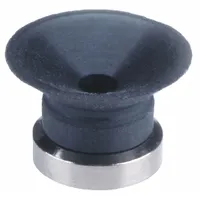SMC Vacuum Pad: Flat, w/o Adapter, 16 mm Pad Dia, Food Grade Silicone Rubber, White, 12.5 mm Pad Ht (MPN ZP16US)
