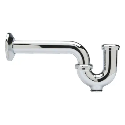 ZURN Trap: Cast Brass, Chrome-Plated, Silver, 1 1/4 in Nominal Pipe Size, 10 in Overall Lg - P-Traps