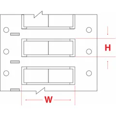 White matte polyolefin precut sleeve label roll for wire identification. Each label measures 1 in x 3/4 in and fits 4 AWG to 0 AWG wire gauge. Compatible with THT printer series. Used for marking cables and terminals in panel building, electrical maintenance, and assembly.