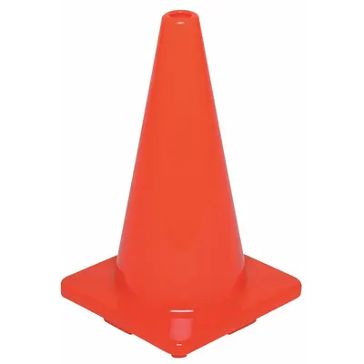 OEM Traffic Cone: MUTCD/NCHRP-350, 18 in Cone Ht, Orange, Non-Reflective, PVC - Traffic Cones for Roadway Use