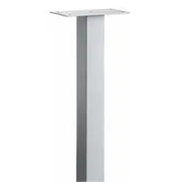 Pedestal: Aluminum, Powder Coated, Gray, In Ground Mounted, 48 in H x 3 1/2 in W x 3 1/2 in D (MPN 4385SLV)