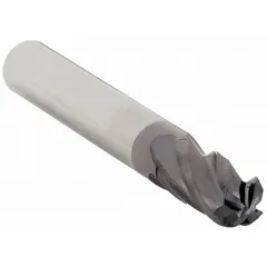 This solid carbide ball end mill features an AlTiN coating and 4 flutes, with a 1/2" mill diameter, 5/8" length of cut, and 2-1/2" overall length. The ball nose design is used for contouring, slotting, and 3D profiling in metal and composite workpieces, producing smooth curved surfaces. Suitable for general-purpose machining of steels and alloys.