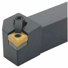 Indexable thread turning tool holder for lathe and CNC turning center use. Accepts indexable carbide inserts for external or internal thread cutting in metalworking applications.