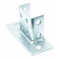 Strut Channel Fitting: 1 5/8 in x 3 1/4 in For Strut Channel Size, Electroplated, 8 Holes, Steel (MPN V71SQEG)