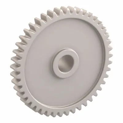 KHK GEARS Spur Gear: Module m 0.8, 45 Teeth, 6 mm Bore Dia, Duracon, 20° Pressure Angle - Metric Spur Gears with Standard Hub