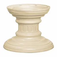 Pedestal: Aluminum, Powder Coated, Beige, Bolt Mounted, 13 3/4 in H x 17 3/4 in W x 17 3/4 in D (MPN 3386SAN)