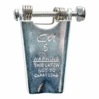This steel latch kit is an accessory for CM lab clamps, with an overall length of 1 3/4 inches. It is used to secure or lock lab clamps in position during laboratory setups, providing a reliable hold for apparatus in research, educational, and industrial lab environments