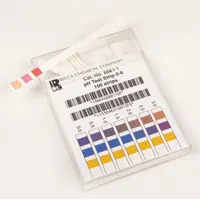 These high precision pH strips measure acidity in the 0 to 6 pH range with 0.5 pH resolution. Each strip has an overall length of 4 inches and width of 3 inches. Suitable for laboratory, water testing, and industrial applications requiring accurate acid-level monitoring