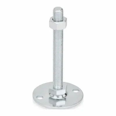 JW WINCO Male-End Leveling Mount: Swiveling Stud, 3/8"-16 Thread Size, 1.57 in - Swivel Male Leveling Mounts
