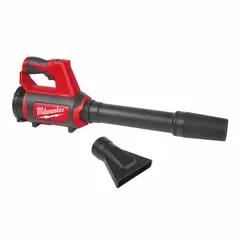 This battery-powered handheld blower delivers up to 175 cfm of air flow and 110 mph air speed with two speed settings. It is designed for clearing leaves, grass clippings, and light debris from driveways, patios, and worksites. The blower operates on the M12 REDLITHIUM battery platform.