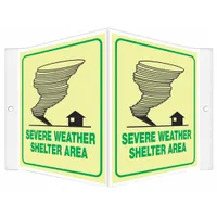 Safety Sign: PETG, Mounting Holes Sign Mounting, 6 in x 8 1/2 in Nominal Sign Size, Glow In The Dark (MPN 480Y90)