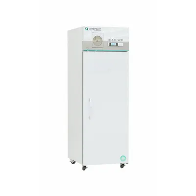 COREPOINT SCIENTIFIC Blood Bank Refrigerator: 23 cu ft, Upright, 1°C to 10°C - Blood Bank Refrigerators