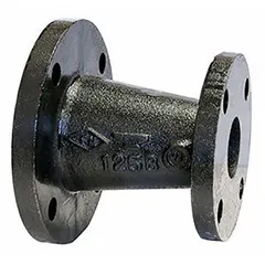 Cast iron flanged pipe fitting with flange x flange connections, Class 125, rated for 175 psi at 150°F. Used in low-pressure water, steam, or gas piping systems requiring a 6-inch by 3-inch reducing straight section.