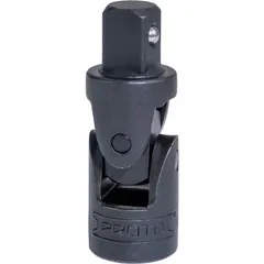Square drive flex socket adapter with 1/2 in input and output drive sizes. Black oxide finish. Used to transmit torque at an angle in confined spaces where a straight extension cannot reach the fastener.