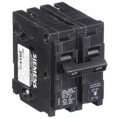 The Siemens Q225 is a 25 A, 2-pole miniature circuit breaker for plug-in installation in Siemens EQ Load Centers. It provides overcurrent protection for branch circuits in residential and light commercial electrical distribution systems. Rated 120/240V AC with a 10kA interrupting capacity at 120V AC, this Std type breaker safeguards against overloads and short circuits.