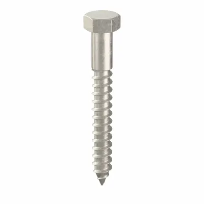 FOREVERBOLT 18-8 Stainless Steel Hex Head Lag Screw - 18-8 Stainless Steel Hex Head Lag Screws