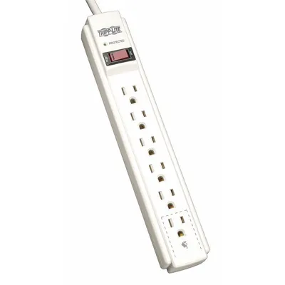 TRIPP LITE Outlet Strip: 6 Outlets, 4 ft Cord Lg, 790 J Rated Energy, 15 A Current - General Purpose Surge Protectors
