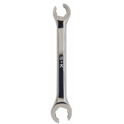 SK PROFESSIONAL TOOLS Flare Nut Wrench: Carbon Alloy Steel, Chrome - SAE, Double End, Standard-Head, 6-Point Flare Nut Wrenches