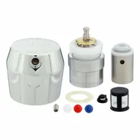 Handle: Chicago Faucets, Knob Handle, Use with Hot/Cold/Tempered Water Temp, Metal (MPN 665-RKPABCP)