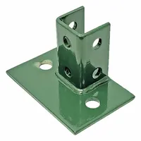 Strut Channel Fitting: 1 5/8 in x 1 5/8 in For Strut Channel Size, Green Coated, 6 Holes, Steel (MPN V62SQGN)