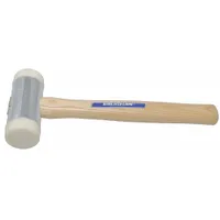 Nylon Face Hammer: Hard, Nylon, 1 3/4 in Dia, 3/4-12 Thread Size, Threaded, Hard, Vaughan, NT175