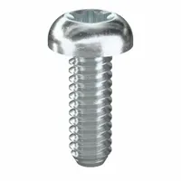 Machine Screw: #2-56 Thread Size, 1/4 in Lg, Steel, Zinc-Plated, Pan, Torx®/Star, 100 PK (MPN 480030)