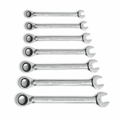 GEARWRENCH 9567RN SAE 12-Point Ratcheting Combination Wrench Set - SAE 12-Point Ratcheting Combination Wrench Sets