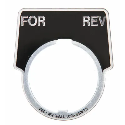 SCHNEIDER Legend Plate: 30 mm Panel Mounting Size, Half-Round - Push-Button Rings & Plates