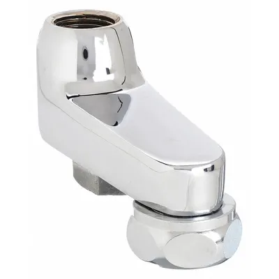 CHICAGO FAUCETS Supply Arm, Single-Bend, Brass, Chrome, 1/2"-14 NPT - Faucet Spout Extensions