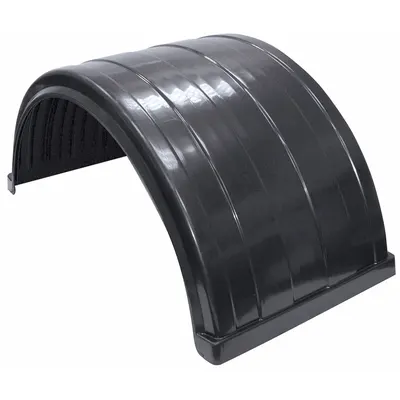 BUYERS PRODUCTS Semi Polyethylene Rear Fender, 26 1/2 in Wide, Ribbed, Bolt-On - Fender Flares