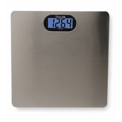TAYLOR Bathroom Scale: Digital, kg/lb, 13 in Weighing Surface Wd - Bathroom Scales