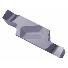 Indexable carbide insert for grooving, parting, and slotting operations on CNC lathes. Used in external grooving, face grooving, and cutoff applications in metalworking.