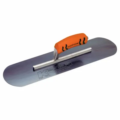 KRAFT TOOL Pool Trowel: Blade Material Blue Steel, Blade Shape Round, 5 in Blade Wd - Swimming Pool Trowels
