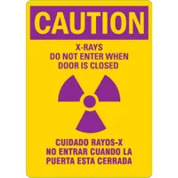 Radiation Sign: Aluminum, Mounting Holes Sign Mounting, 10 in x 7 in Nominal Sign Size (MPN LCU1-0011-NA_7x10)
