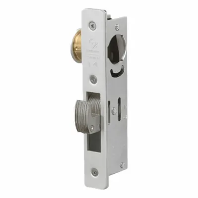FOLDING GUARD Lockset Cylinder: Hinged Door Lock, Galvanized, Steel, Gray - Door Locks & Latches for WireCrafters Wire Partitions