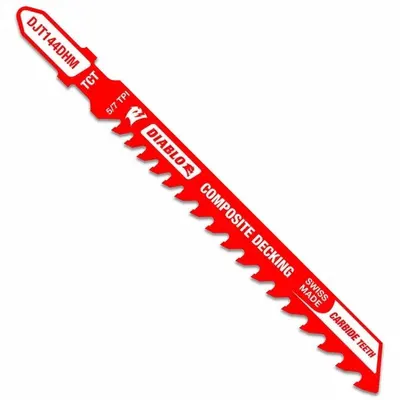 DIABLO Jigsaw Blade: 5/7, 4 in Blade Lg, Carbide, Rigid for Straight Cuts Cutting Edge - Tile & Masonry Cutting Blades
