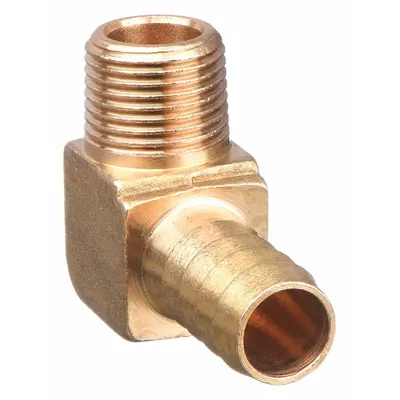 OEM Barbed Hose Fitting: For 1/2 in Hose I.D - Brass Multipurpose (Air, Water, Chemical) Rigid Barbed Hose Fittings