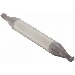 This double-end carbide ball end mill features an AlTiN coating for wear resistance and a 3/64" mill diameter with a 3/32" length of cut. With 2 flutes, it is suitable for contouring, slotting, and profiling in mold and die work, aerospace, and general machining applications.