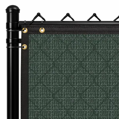 KEYSTONE FABRICS Privacy Screen: Green, High-Density Polyethylene, 7.66 ft Overall Ht - Privacy & Shade Screens