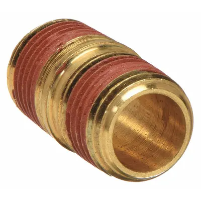 PARKER Pipe Nipple: Brass, 3/4 in Nominal Pipe Size, 1 5/16 in Overall Lg, Threaded on Both Ends - Instrumentation Brass Pipe & Pipe Nipples