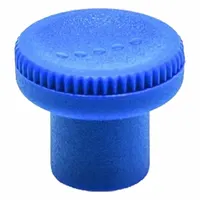 ELESA Hand Knob: Blind Hole, 5005, Blue, Plastic, M5 Thread, Plastic w/ SS Thread, 10 mm Thread Lg (MPN 194416)