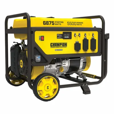 CHAMPION POWER EQUIPMENT Portable Generator: Conventional, Gasoline, 5,500 W Running - Inverter Generators