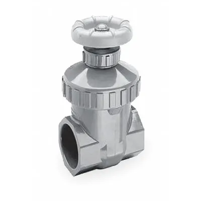 SPEARS Gate Valve: 1 in, PVC, Non-Rising, FIPS x FIPS, 200 psi CWP, Wheel - Non-Rising Stem PVC Gate Valves for Chemicals