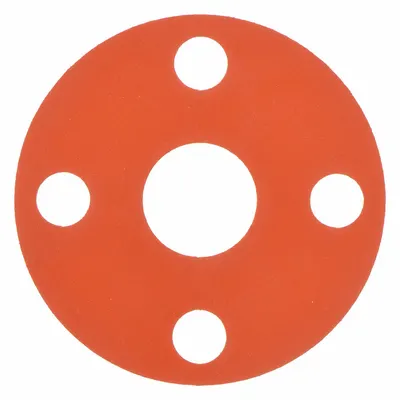 OEM Full Face Flange Gasket: Class 150, Silicone, For 1 in Pipe, 1/8 in Thick - Silicone Full-Face Gaskets