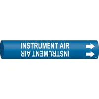 Pipe Marker: Instrument Air, Blue, White, Fits 1 1/2 to 2 3/8 in Pipe O.D., 1 Pipe Markers (MPN 4089-B)