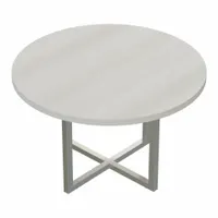 MIRELLA Conference Table: Circle, Fiberboard, White Ash, 29 1/2 in Overall Ht, 42 in Overall Dia (MPN MR42RWAH)