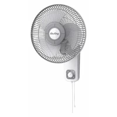 AIR KING Mounted Fan: 12 in Blade Dia, Oscillating, 3 Speeds - Office Wall-Mount Fans