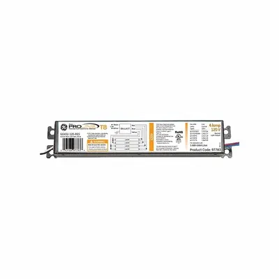 GE LAMPS Fluorescent Ballast: 120V AC, 3/4 Lamps Supported - Instant Start Electronic Fluorescent Ballasts