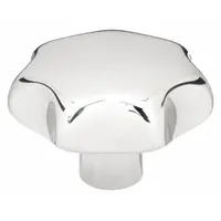 KIPP Hand Knob: 7 Point, Stainless Steel, 1/2 mm Hole Dia, 22 mm Hole Dp, 63 mm Dia (MPN K0150.363CP2)